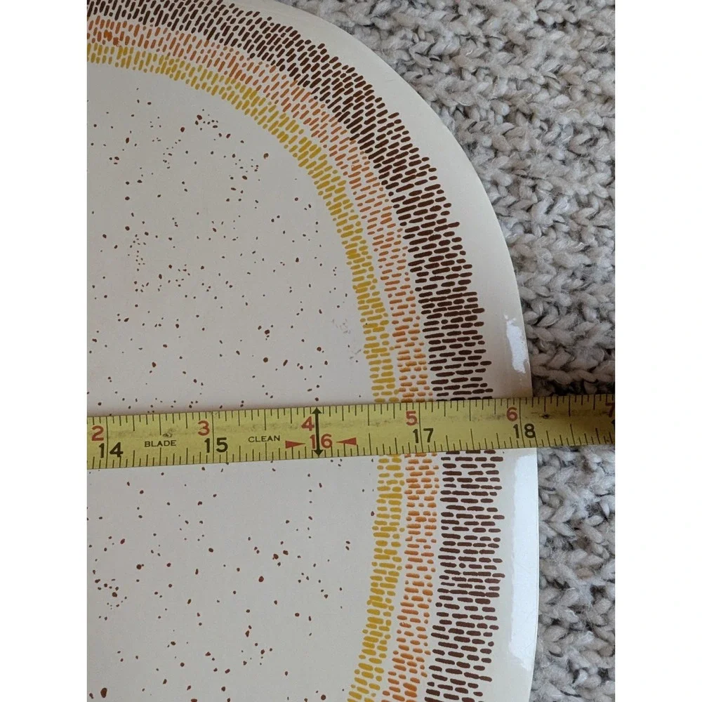 Vintage Vinyl Placemats Lot 2 Orange Brown 70s Retro Kitchen Grandmillennial MCM